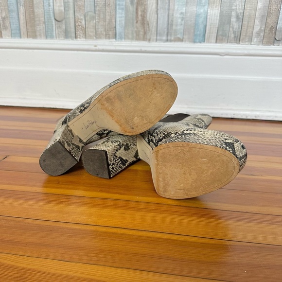 Sam Edelman 9 Snake Embossed Abella Platform High Heel Boots Booties Python $180 - Picture 7 of 13